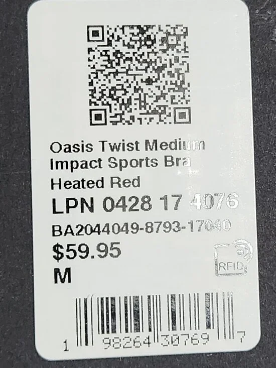 FABLETICS Oasis Twist Medium Impact Sports Bra Red - Medium - NWT NEW - Picture 7 of 8